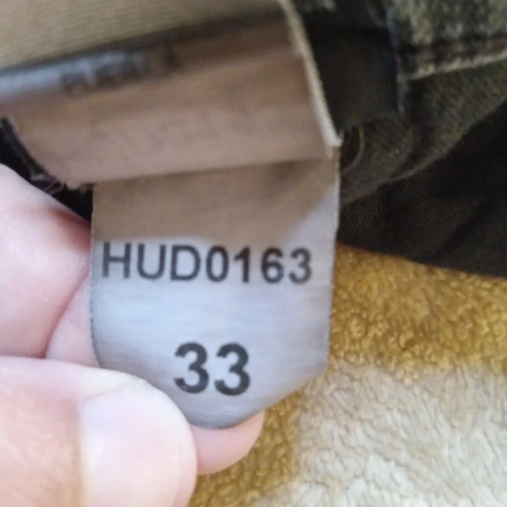 Hudson Men's Sartor Slouchy Skinny Button Fly Jeans Size 33x33 Black‎